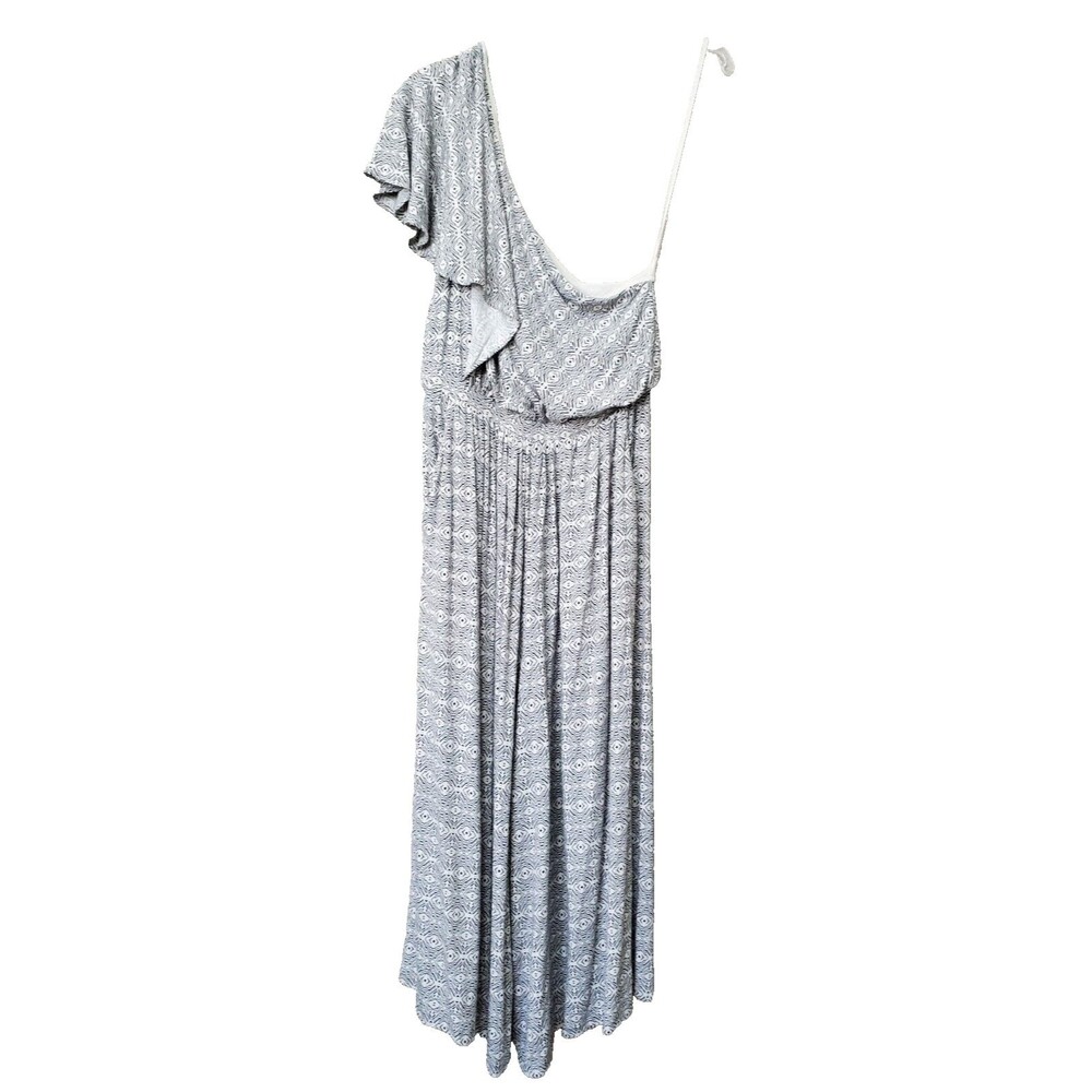 Anthropologie Maeve White & Black JAMIE One Shoulder Wide Leg Jumpsuit Size SP